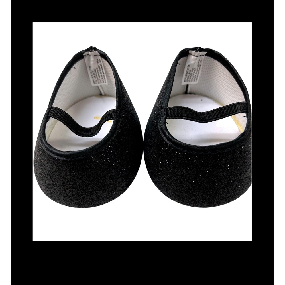 Teddy Mountain Black Sparkle Shoe 16 inch Plush Doll Footwear 4110 NEW
